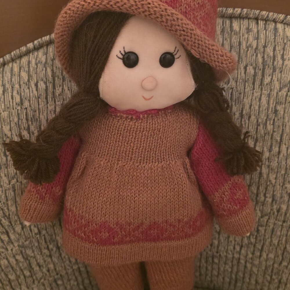 Handmade Alpaca Doll – 13.5” Heirloom Quality – NEW 🌸